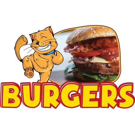 Amistad 8 in. Concession Decal - Burgers AM3899224